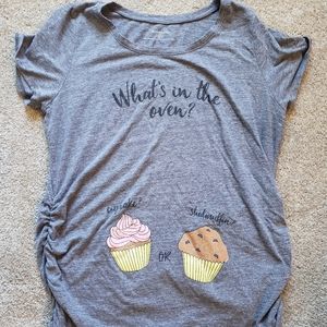 Gender reveal maternity shirt Bun in the oven
